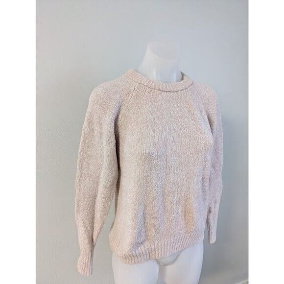 Lavie Size XS Knit Sweater Pullover Light Pink Cotton Wool Blend Crew Neck - Picture 4 of 10